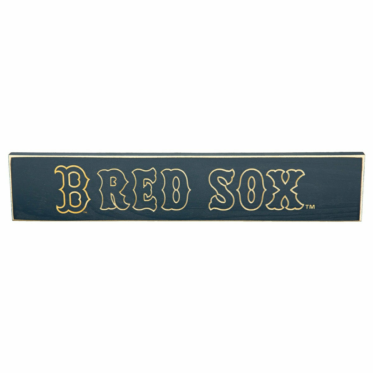 Boston Red Sox Engraved Wood Sign, 3.5" x 18" - MLB Home