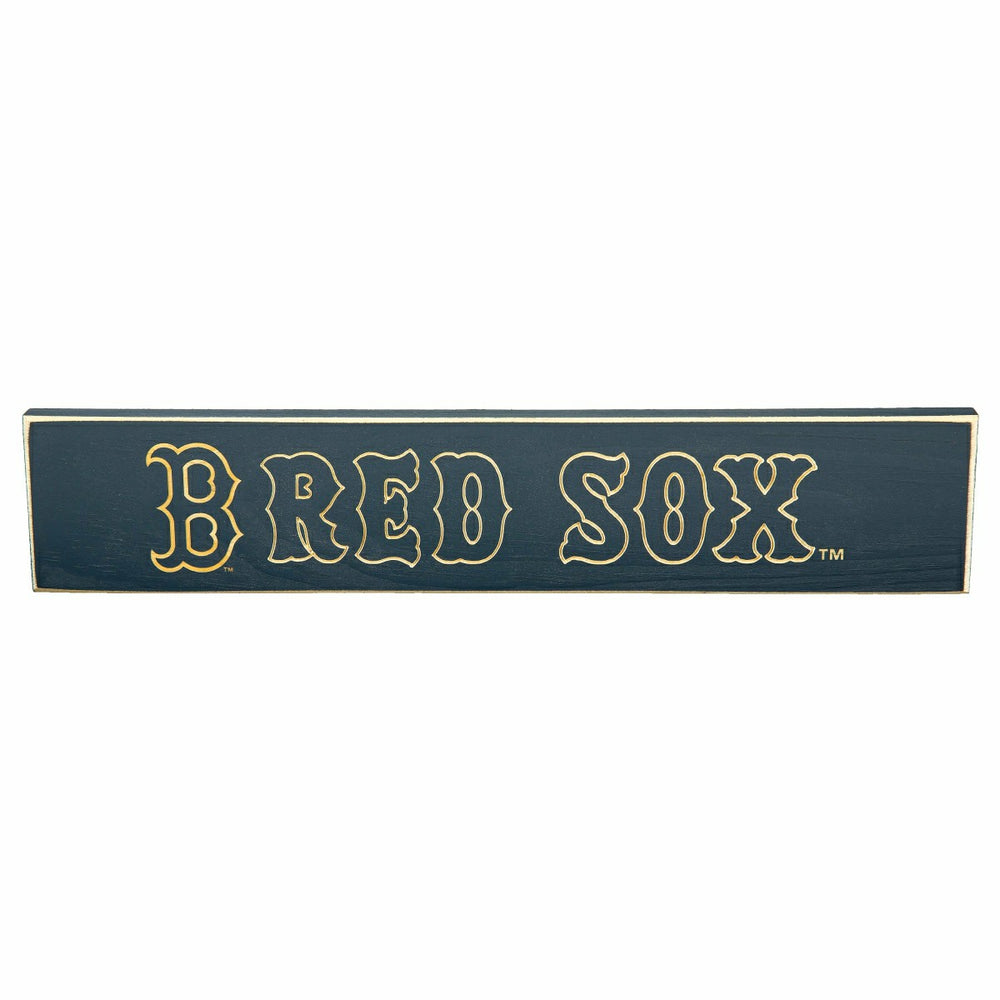 Boston Red Sox Engraved Wood Sign, 3.5" x 18" - MLB Home