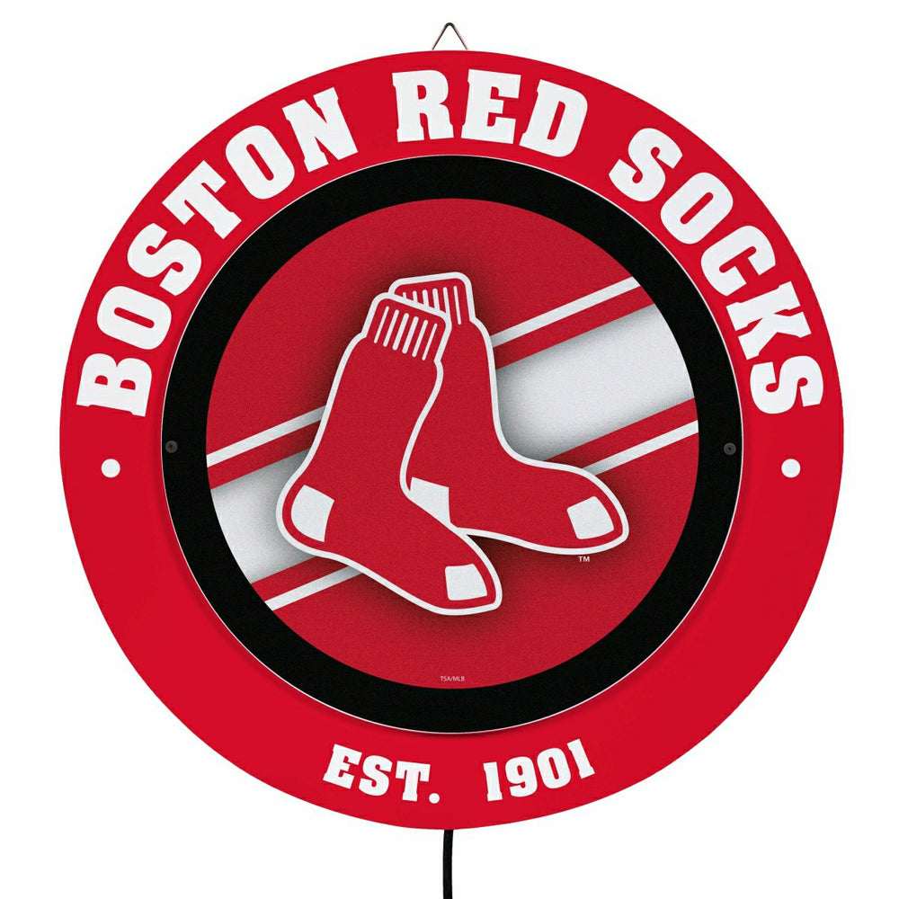Boston Red Sox, Metal Lite, Round - MLB