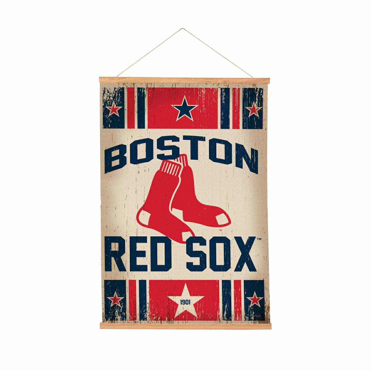 Boston Red Sox, Canvas Wall Tapestry, Medium, 36x24 - MLB Home