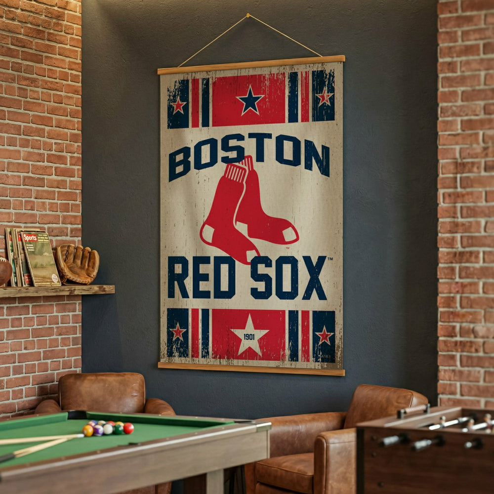 Boston Red Sox, Canvas Wall Tapestry, Large, 54x36 - MLB Home