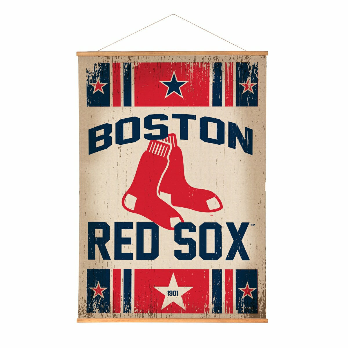Boston Red Sox, Canvas Wall Tapestry, Large, 54x36 - MLB Home