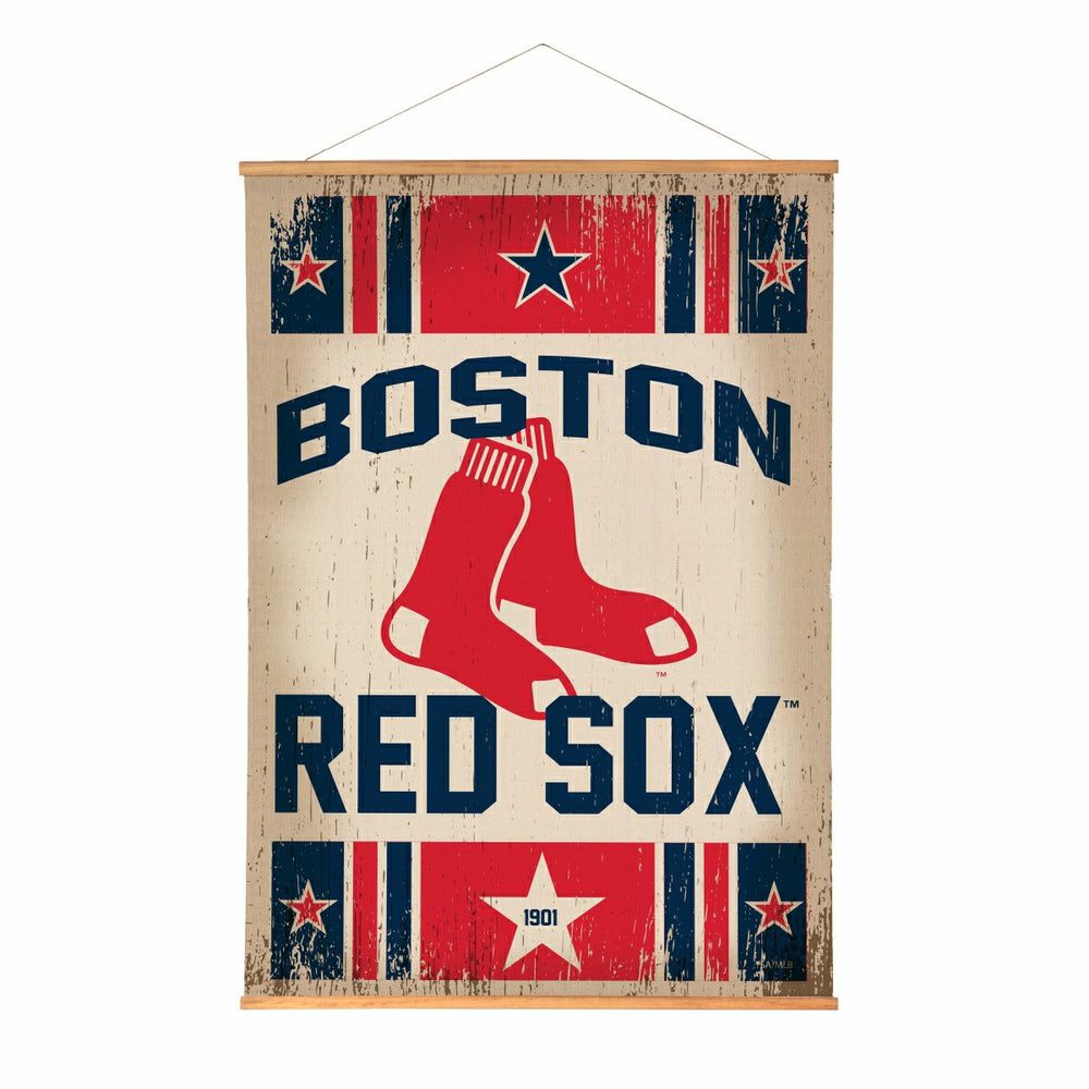 Boston Red Sox, Canvas Wall Tapestry, Large, 54x36 - MLB Home