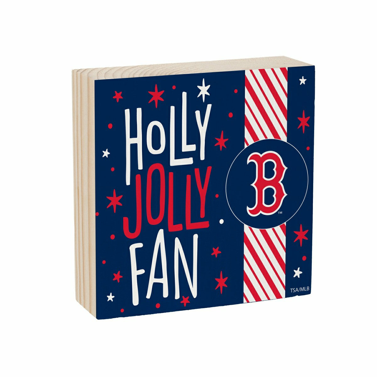 Boston Red Sox Block, Holiday, 6x6 - MLB Home