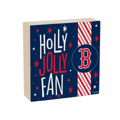 Boston Red Sox Block, Holiday, 6x6 - MLB Home