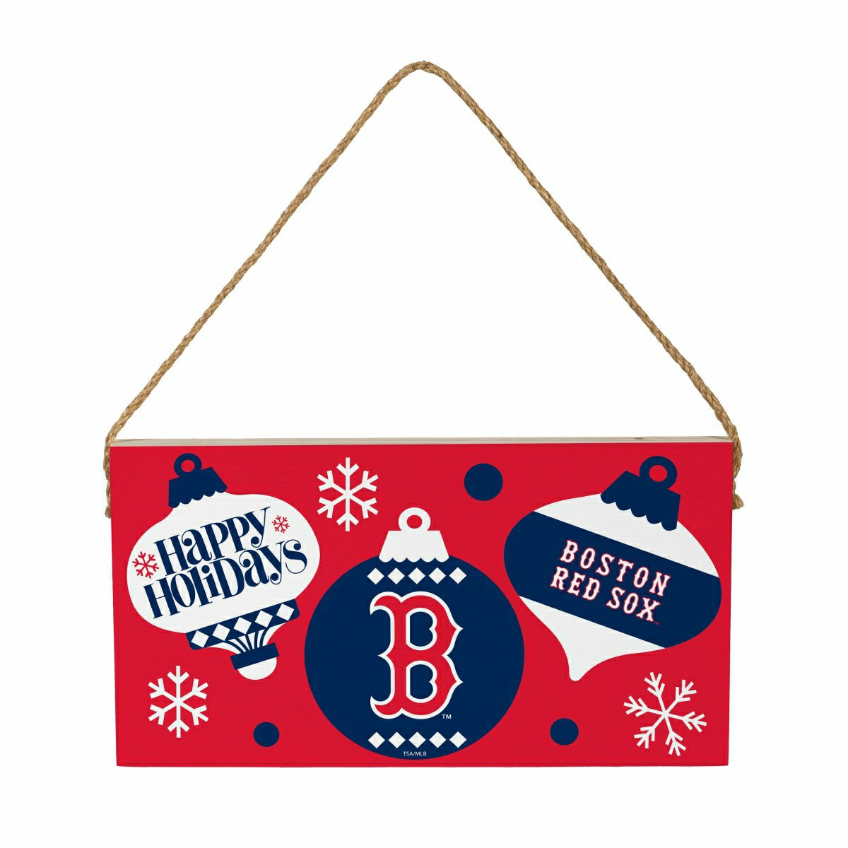 Boston Red Sox Holiday Wood Wall Sign, 6x11 - MLB Home