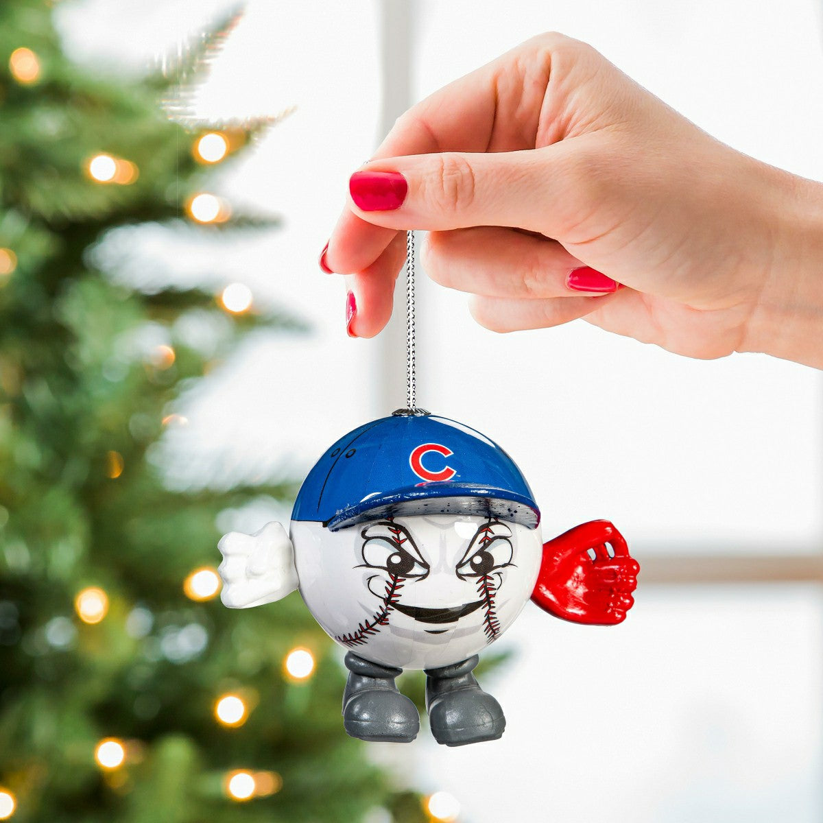 Chicago Cubs Ball Head Ornament - MLB Home