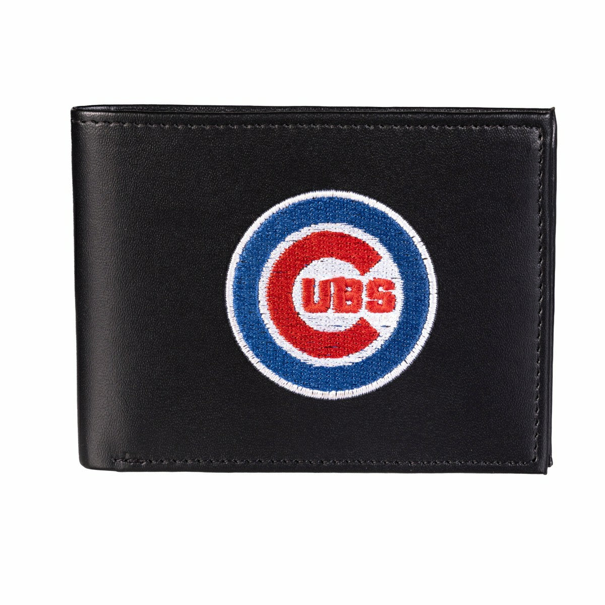 Chicago Cubs Black Bi-Fold Embroidered Wallet w/ RFID Blocking - MLB Home