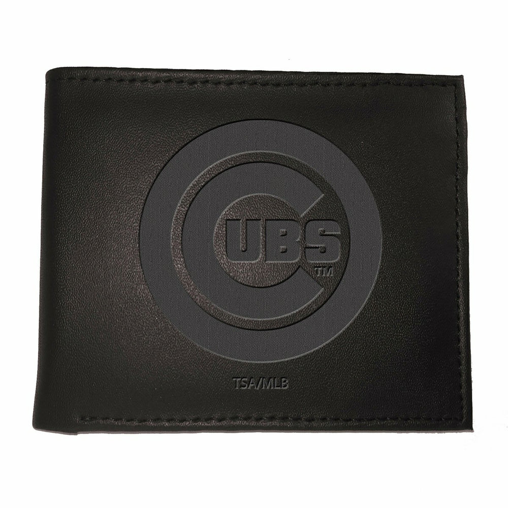 Chicago Cubs Bi-Fold Wallet Black - MLB Home