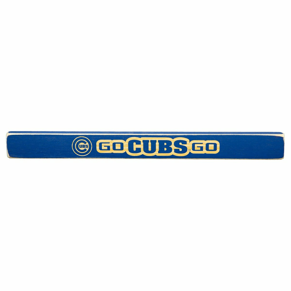 Chicago Cubs Engraved Wood Sign, 1.5" x 18" - MLB Home