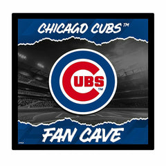 Chicago Cubs 23"H x 23"L LED Wall Decor, Edgelite, Square - MLB Home