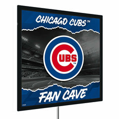 Chicago Cubs 23"H x 23"L LED Wall Decor, Edgelite, Square - MLB Home
