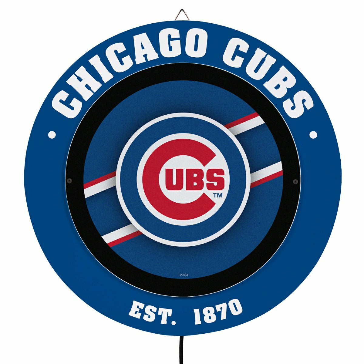 Chicago Cubs, Metal Lite, Round - MLB
