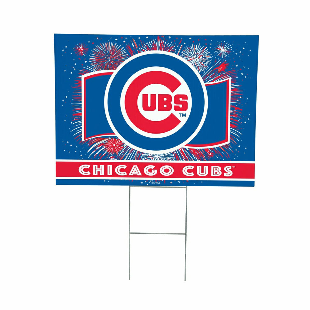 Chicago Cubs Yard Sign, Patriotic - MLB Home