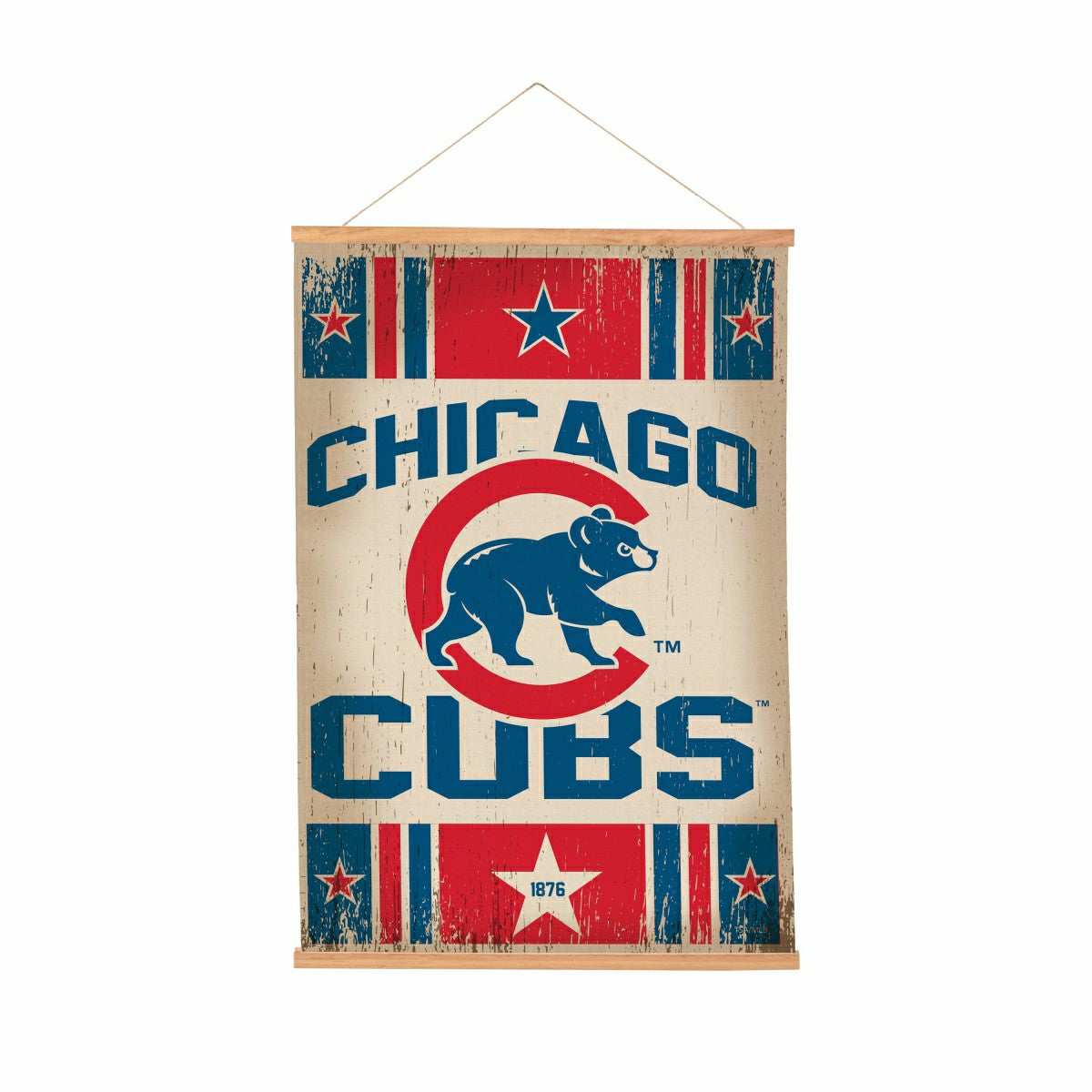 Chicago Cubs, Canvas Wall Tapestry, Medium, 36x24 - MLB Home