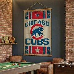 Chicago Cubs, Canvas Wall Tapestry, Large, 54x36 - MLB Home