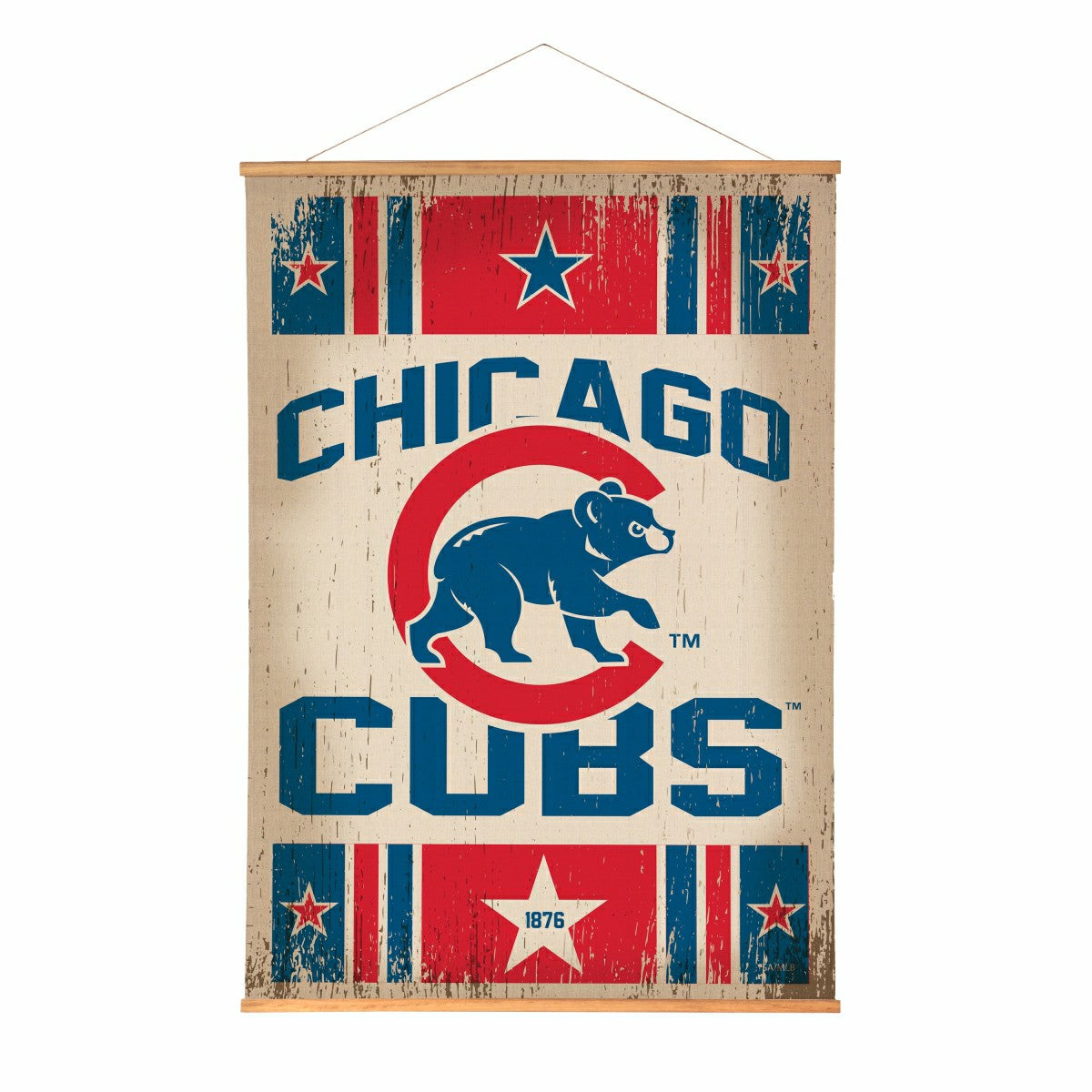 Chicago Cubs, Canvas Wall Tapestry, Large, 54x36 - MLB Home