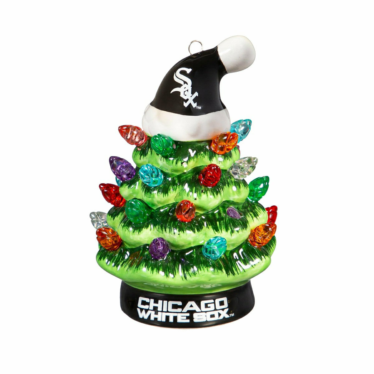 Chicago White Sox 4" Mini LED Tabletop Christmas Tree, Set of 2 - MLB Home