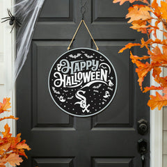 Chicago White Sox Halloween Round Door Décor with Hanging Rope, 18x18 - MLB Home