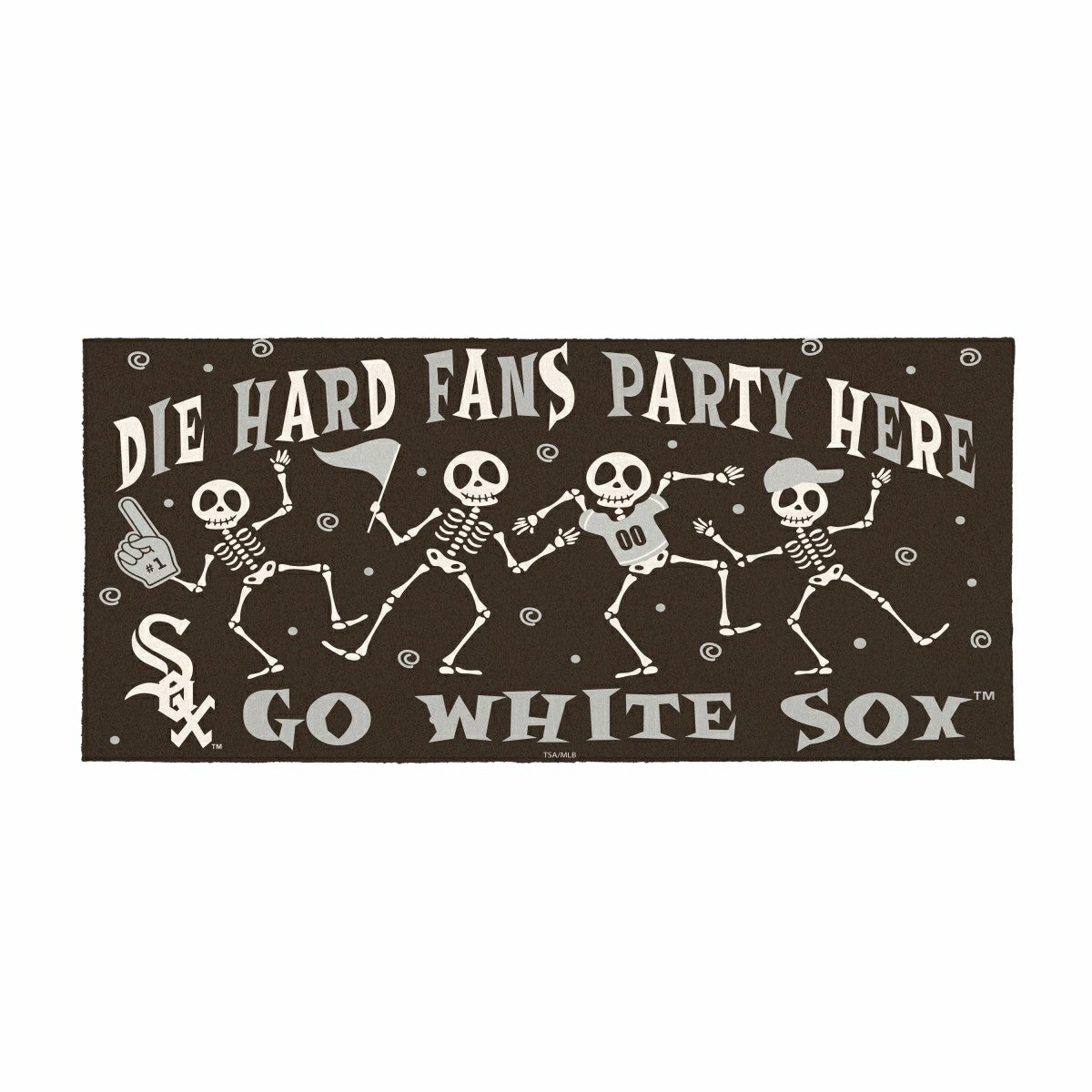 Chicago White Sox Flocked Coir Halloween Sassafras Switch Mat, 22"x10" - MLB