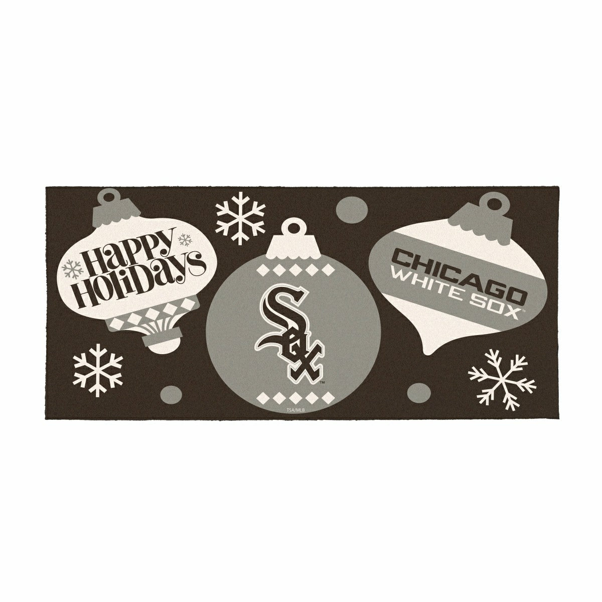 Chicago White Sox Holiday Flocked Coir Sassafras Switch Mat, 22"x10" - MLB