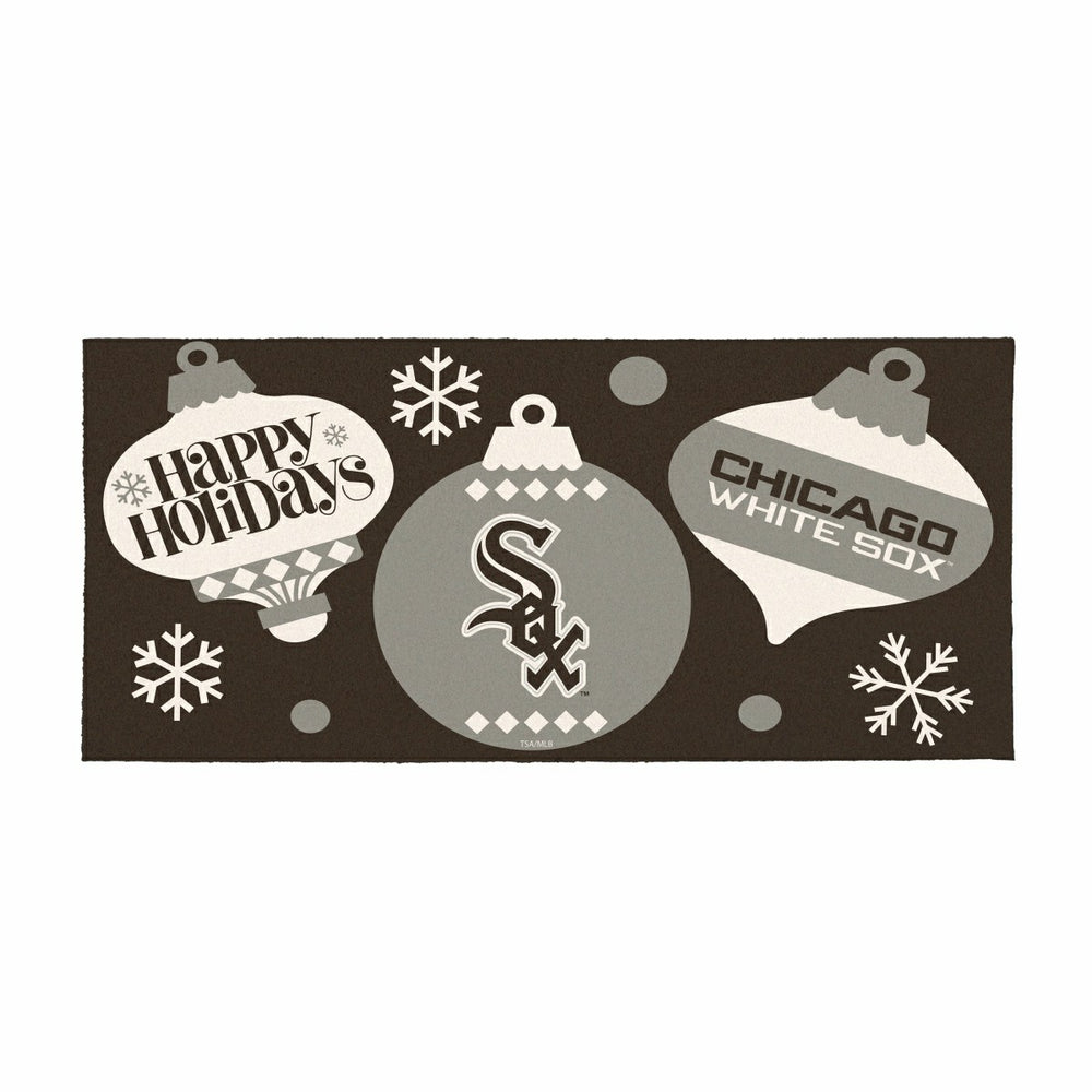 Chicago White Sox Holiday Flocked Coir Sassafras Switch Mat, 22"x10" - MLB