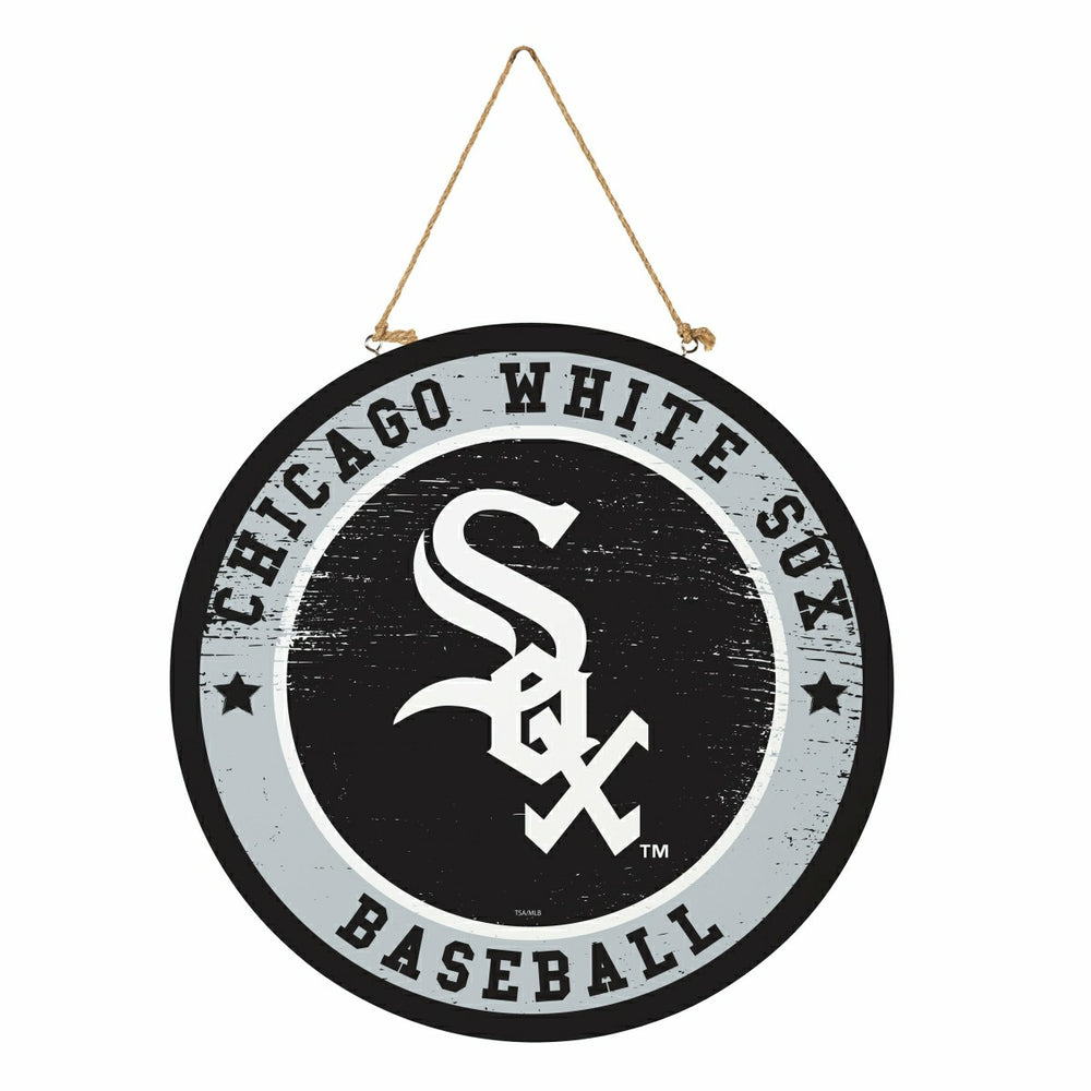 Chicago White Sox Round Door Décor with Hanging Rope, 18x18 - MLB Home