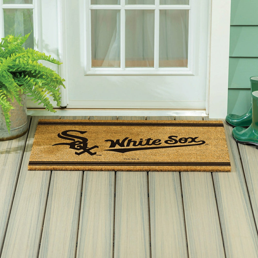Chicago White Sox Large One Color Coir Mat, 36"x24" - MLB