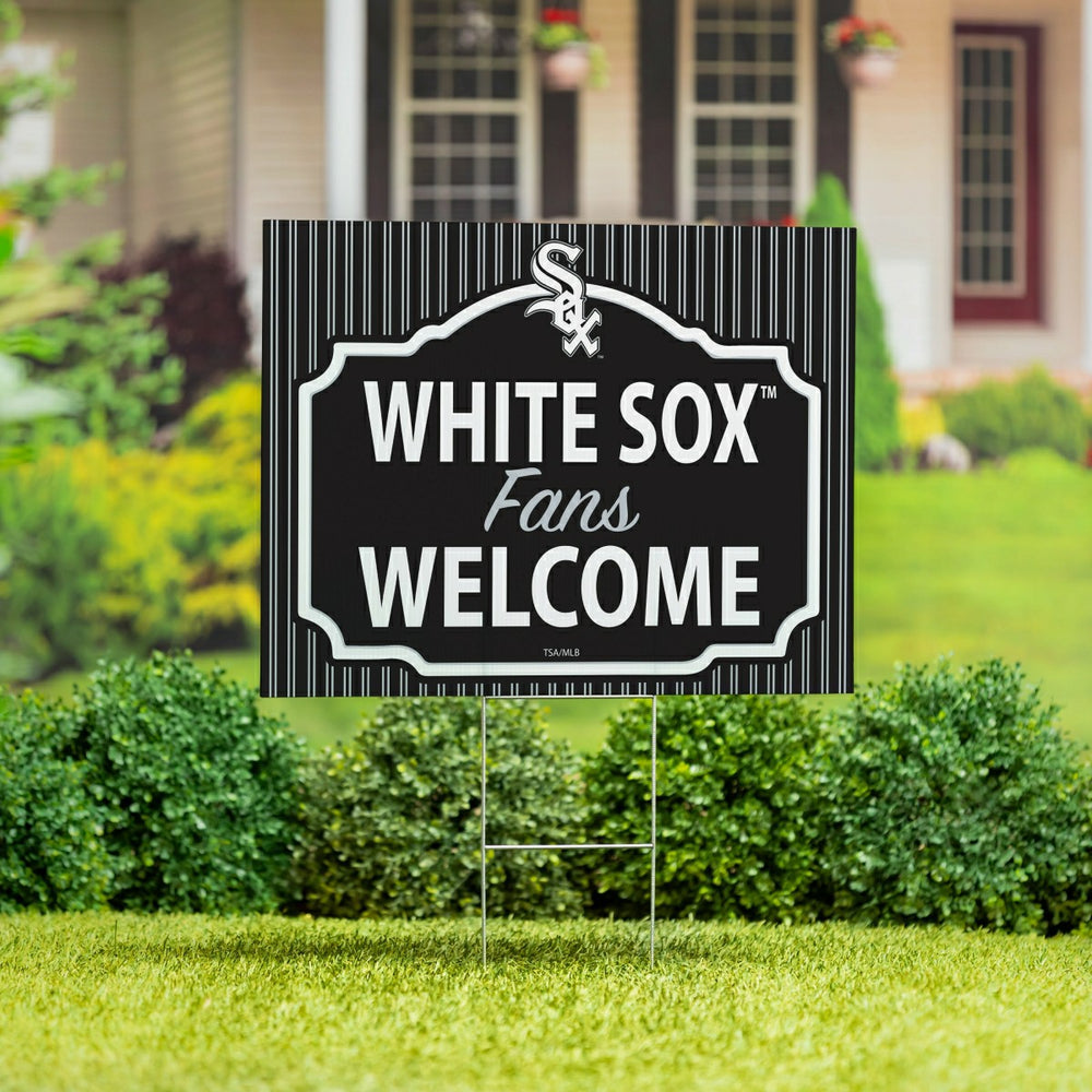 Chicago White Sox Coroplast Yard Sign, "Fans Welcome" - MLB Home