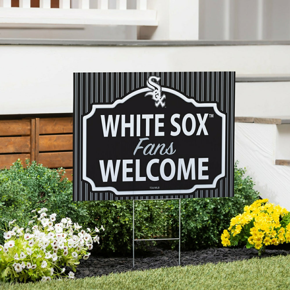 Chicago White Sox Coroplast Yard Sign, "Fans Welcome" - MLB Home
