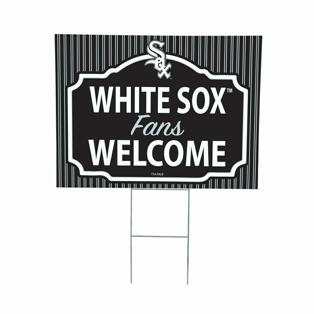 Chicago White Sox Coroplast Yard Sign, "Fans Welcome" - MLB Home
