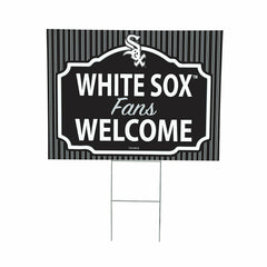 Chicago White Sox Coroplast Yard Sign, "Fans Welcome" - MLB Home