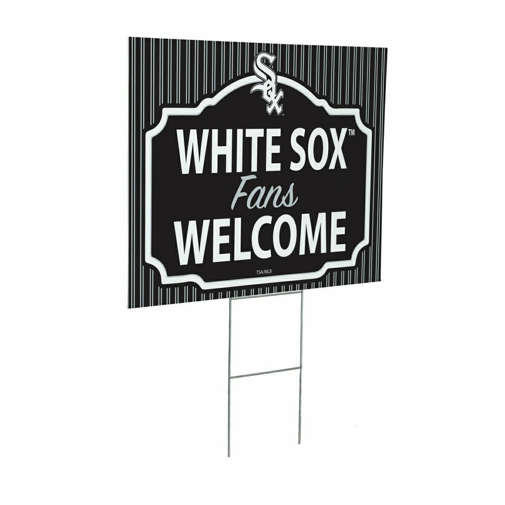 Chicago White Sox Coroplast Yard Sign, "Fans Welcome" - MLB Home