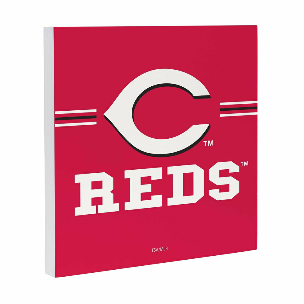Cincinnati Reds Wood Wall Sign, 12x12 - MLB Home
