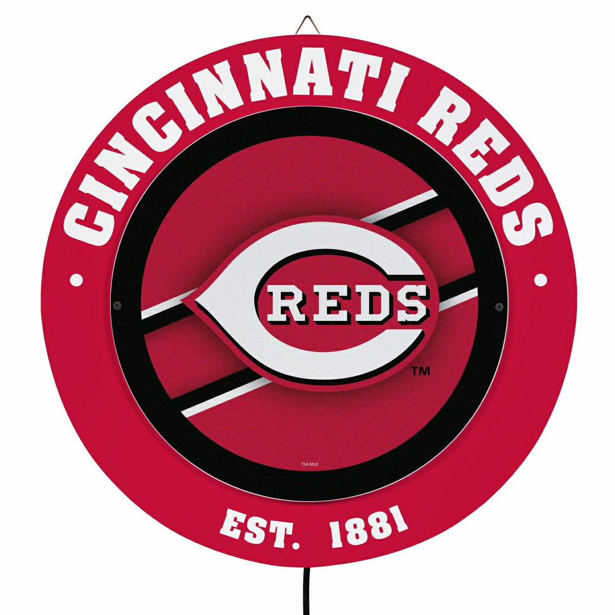 Cincinnati Reds, Metal Lite, Round - MLB