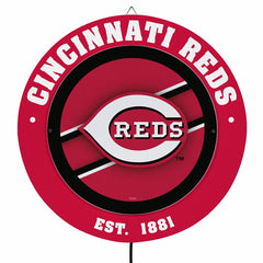 Cincinnati Reds, Metal Lite, Round - MLB