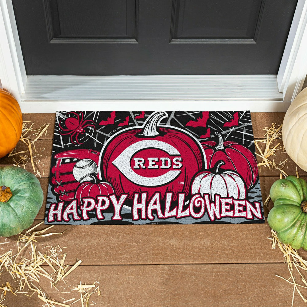 Cincinnati Reds Halloween PVC Mat, 28"x16" - MLB