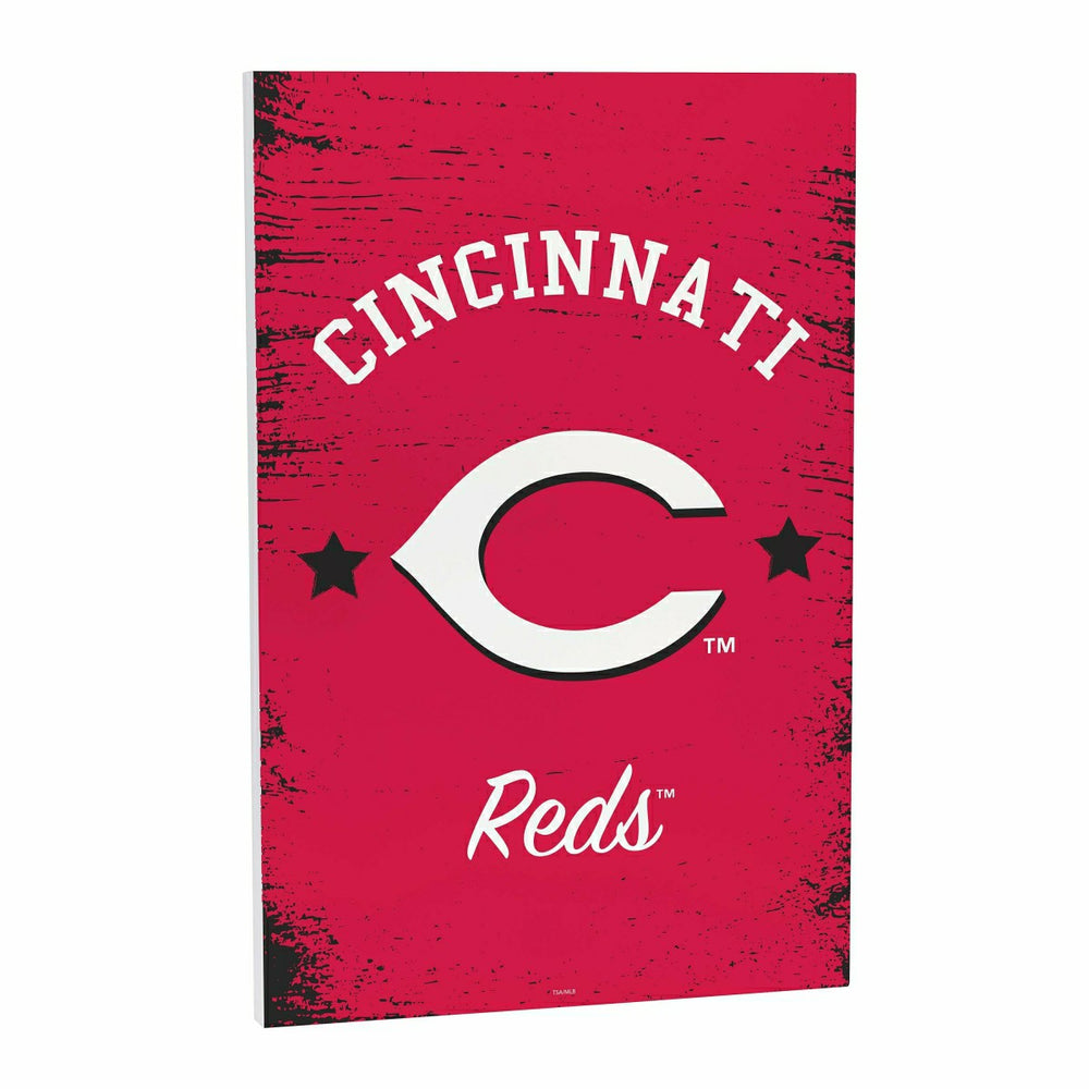 Cincinnati Reds Wood Wall Sign, 16x24 - MLB Home