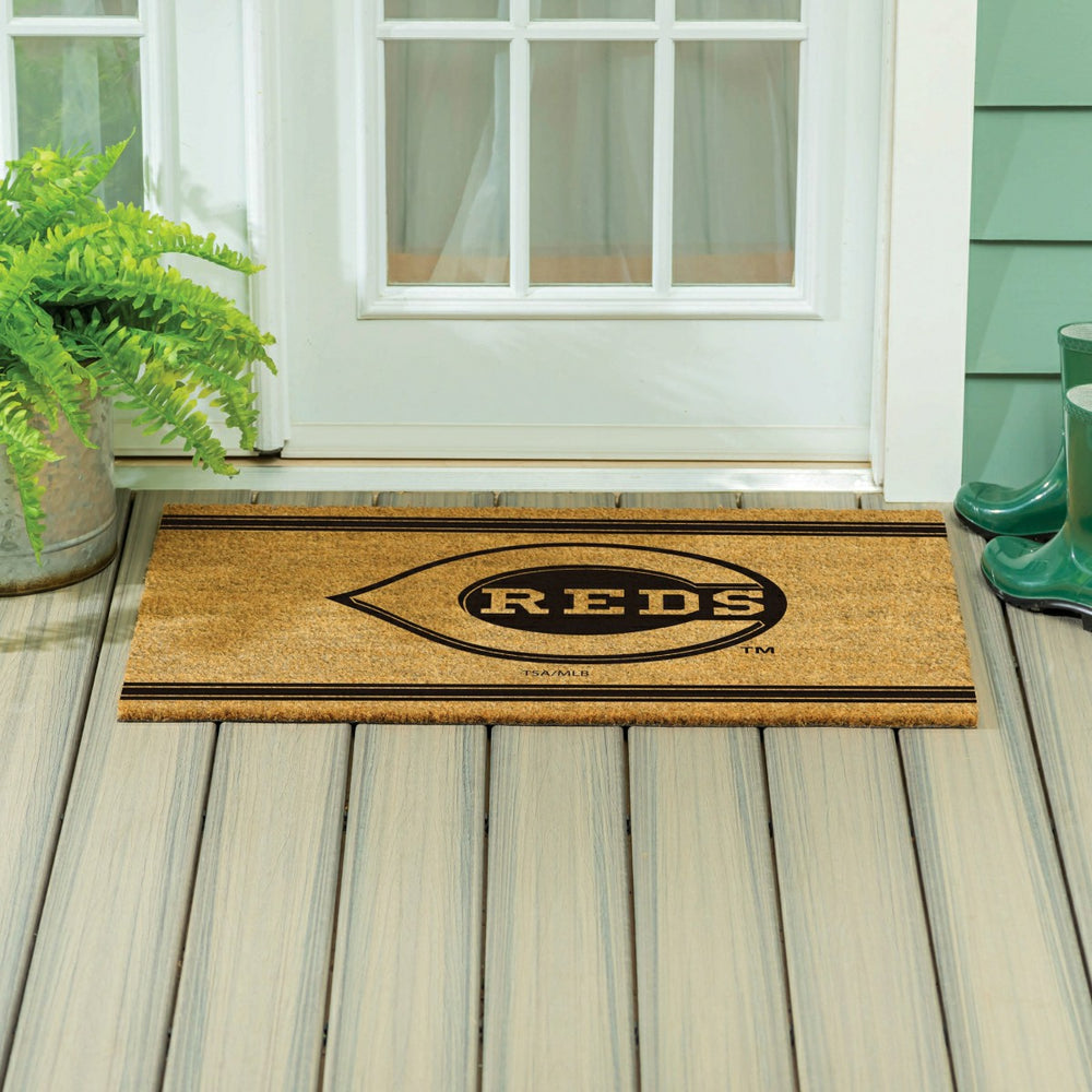 Cincinnati Reds Large One Color Coir Mat, 36"x24" - MLB