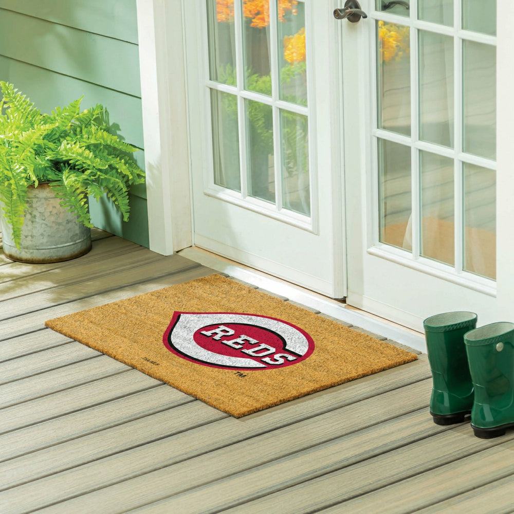 Cincinnati Reds Large Full Color Coir Mat, 36"x24" - MLB