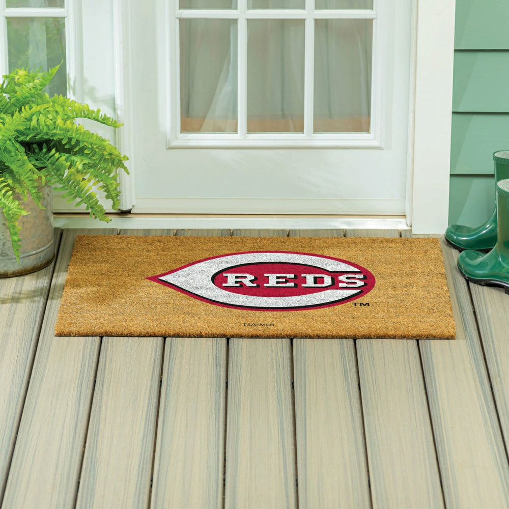 Cincinnati Reds Large Full Color Coir Mat, 36"x24" - MLB