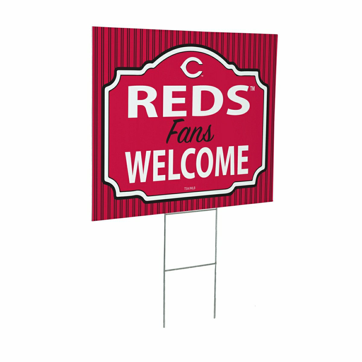 Cincinnati Reds Coroplast Yard Sign, "Fans Welcome" - MLB Home