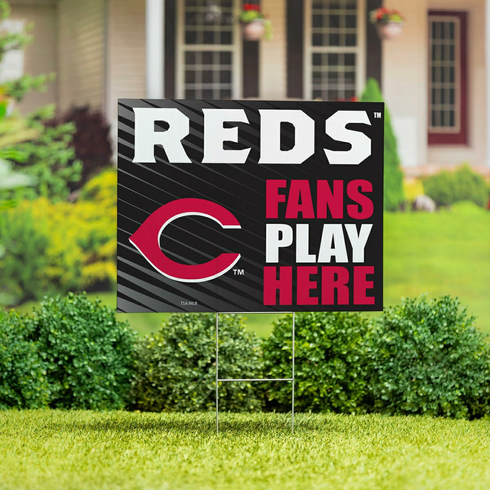 Cincinnati Reds Coroplast Yard Sign "Fans Play Here" - MLB Home
