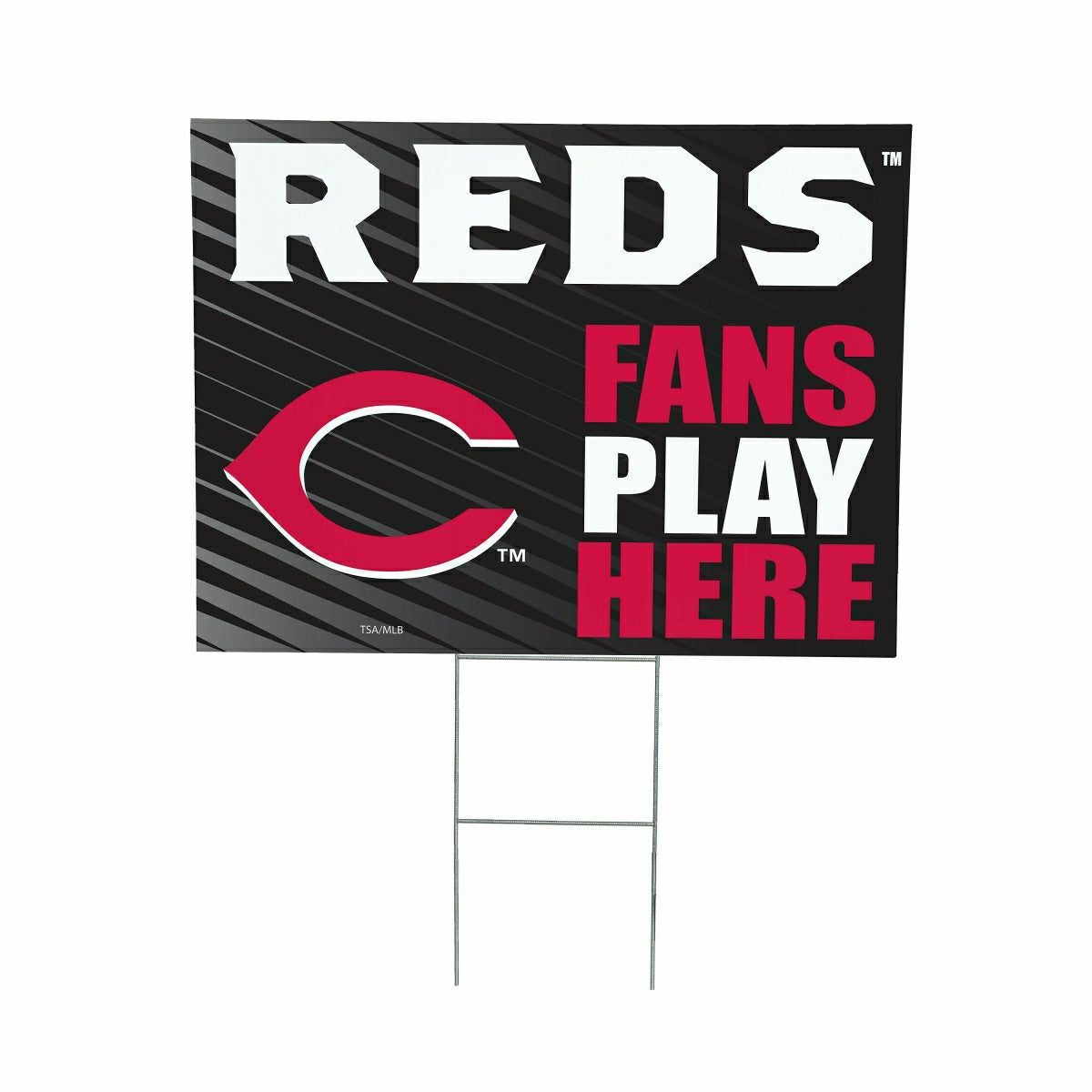 Cincinnati Reds Coroplast Yard Sign "Fans Play Here" - MLB Home