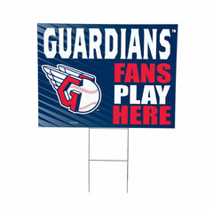 Cleveland Guardians Coroplast Yard Sign "Fans Play Here" - MLB Home