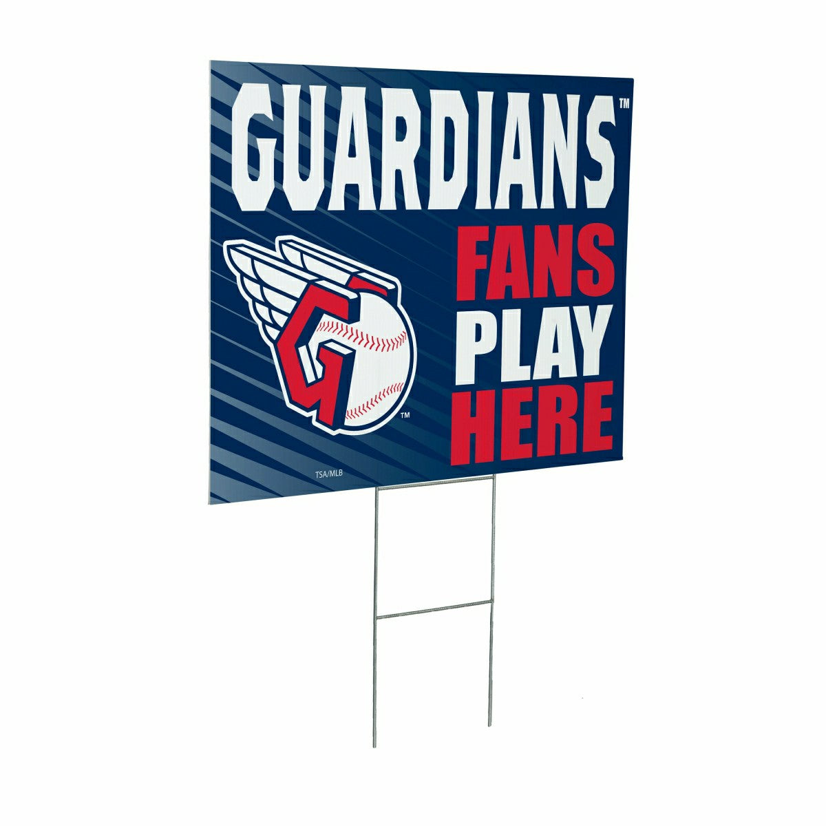 Cleveland Guardians Coroplast Yard Sign "Fans Play Here" - MLB Home
