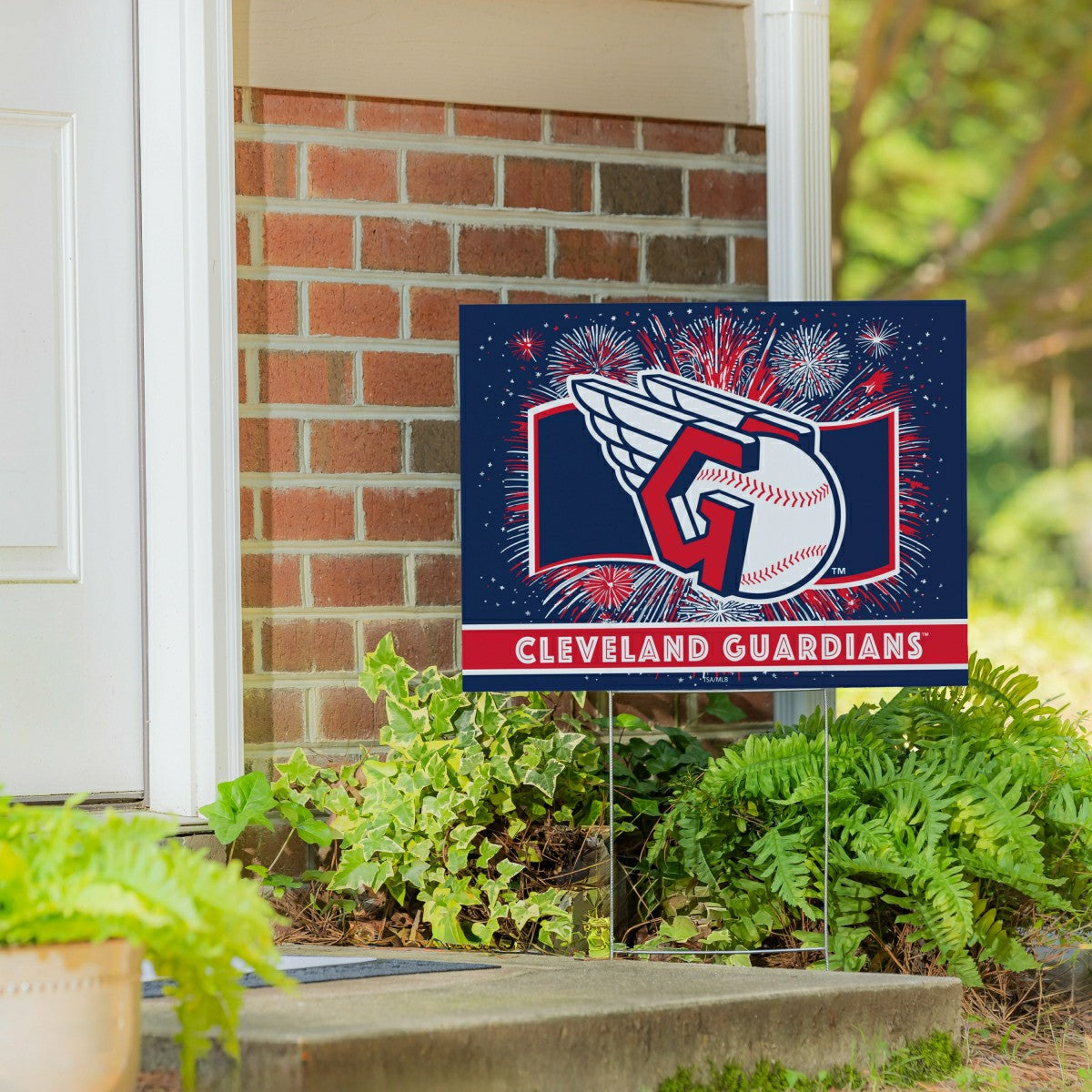 Cleveland Guardians Yard Sign, Patriotic - MLB Home