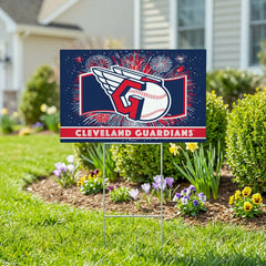 Cleveland Guardians Yard Sign, Patriotic - MLB Home