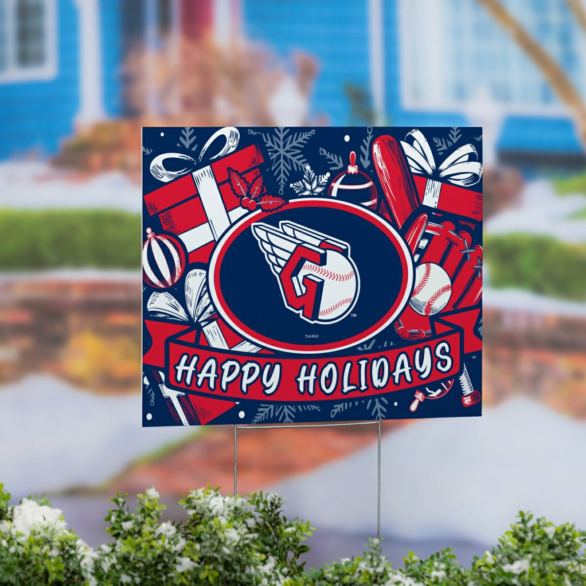 Cleveland Guardians Coroplast Yard Sign, Holiday - MLB Home