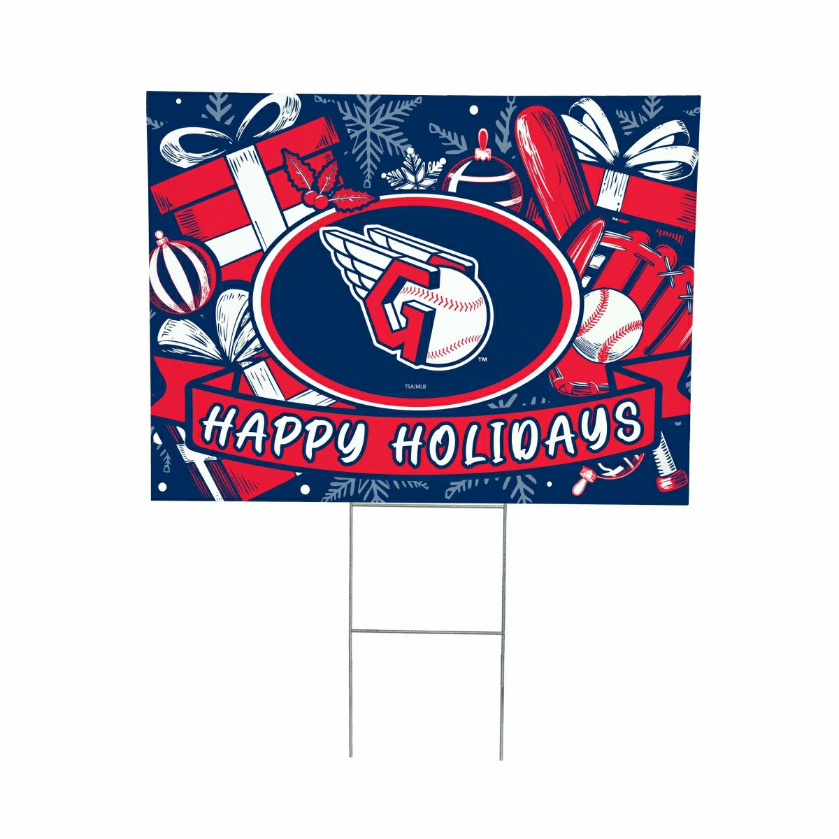 Cleveland Guardians Coroplast Yard Sign, Holiday - MLB Home